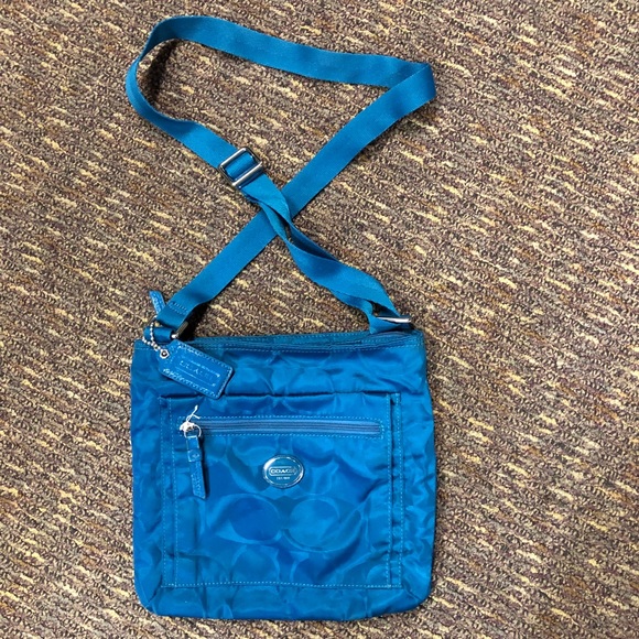 Coach Handbags - Coach teal crossbody